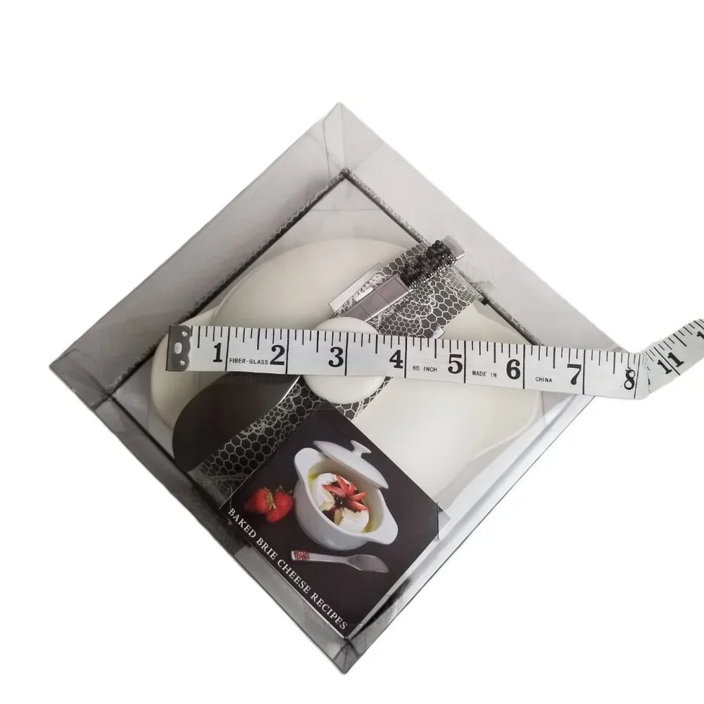 Wild Eye Designs Brie Cheese Baker Set 2 Piece White Ceramic NEW Kitchen Gift
